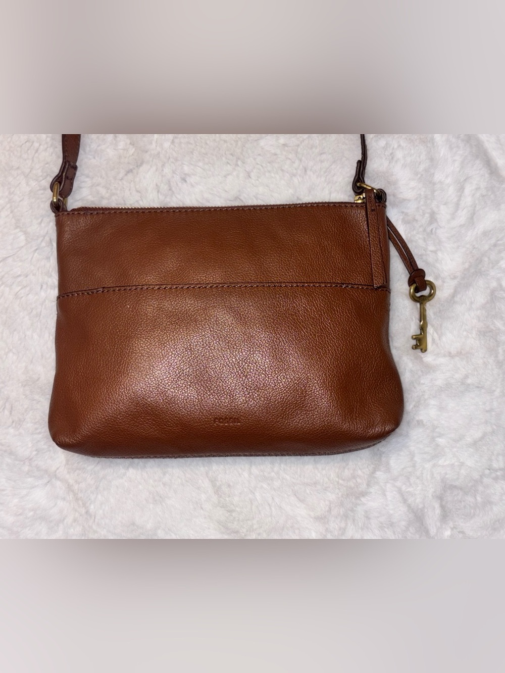 Fossil Fiona Small Brown Leather Crossbody ZB7266